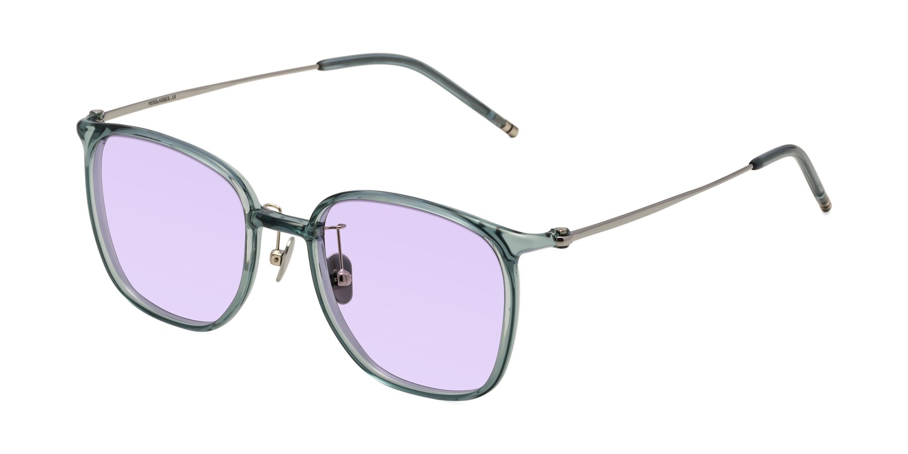 Angle of Manlius in Teal with Light Purple Tinted Lenses