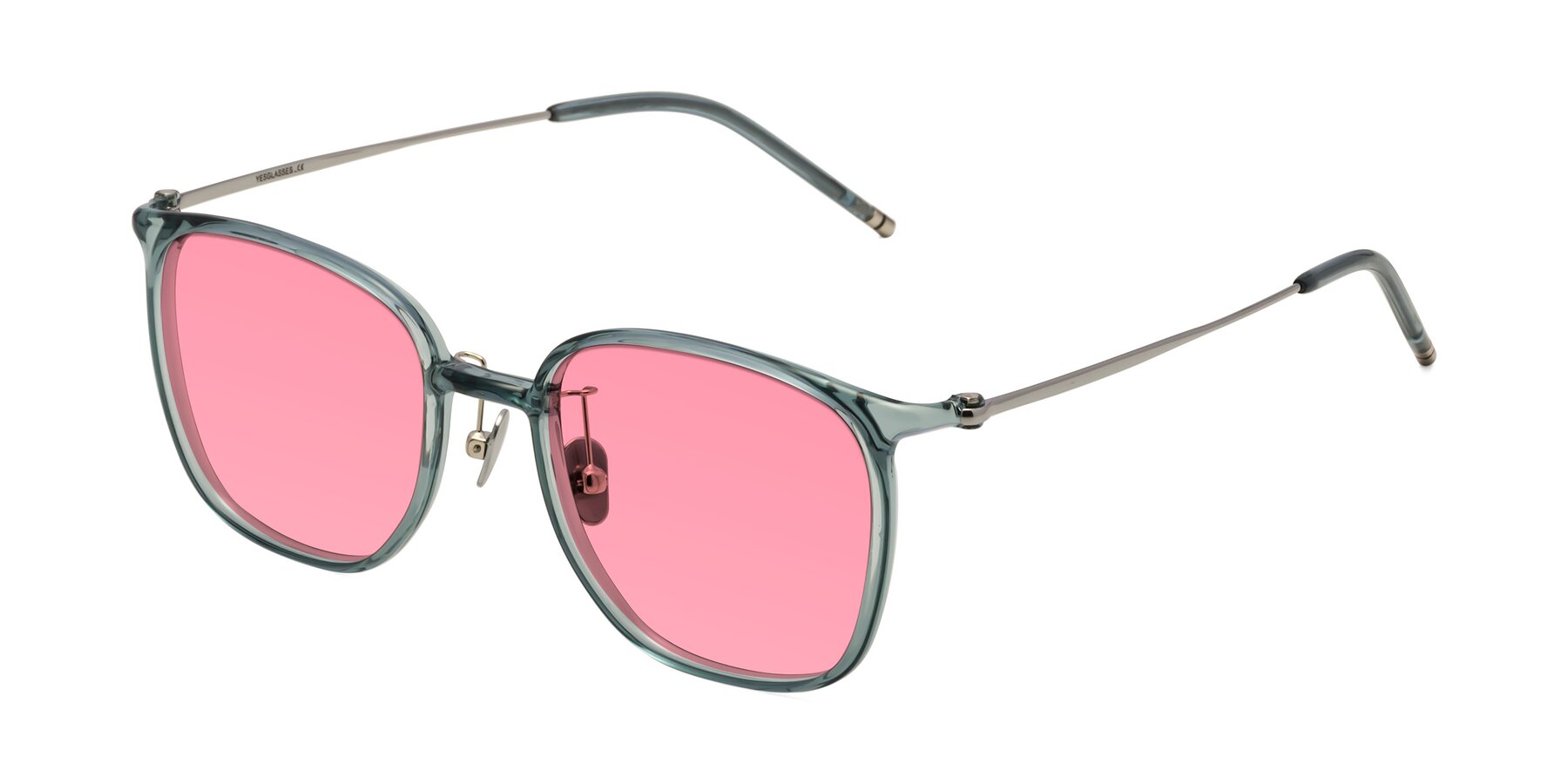 Angle of Manlius in Teal with Pink Tinted Lenses