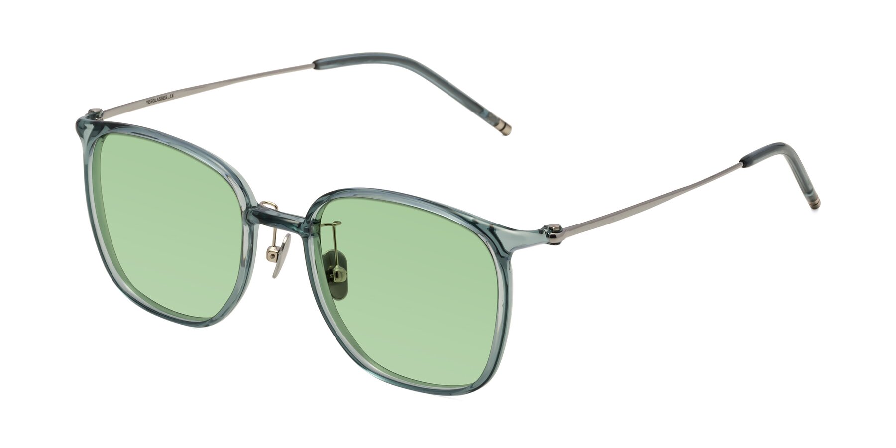 Angle of Manlius in Teal with Medium Green Tinted Lenses
