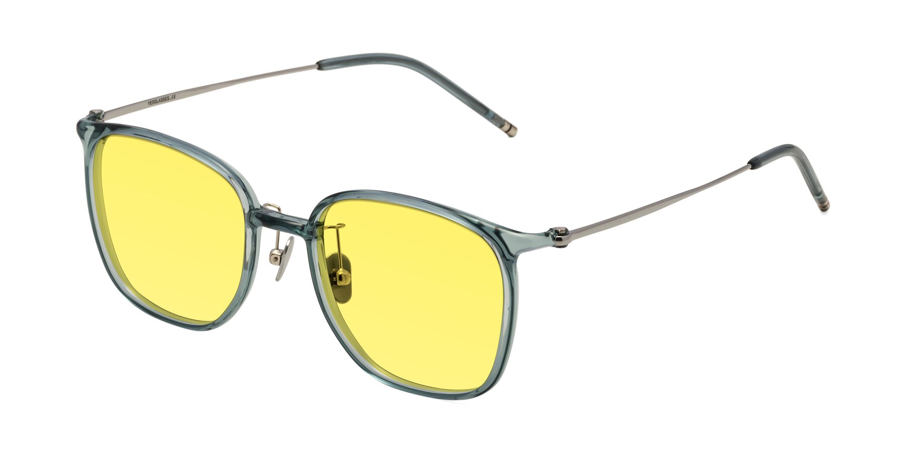 Angle of Manlius in Teal with Medium Yellow Tinted Lenses