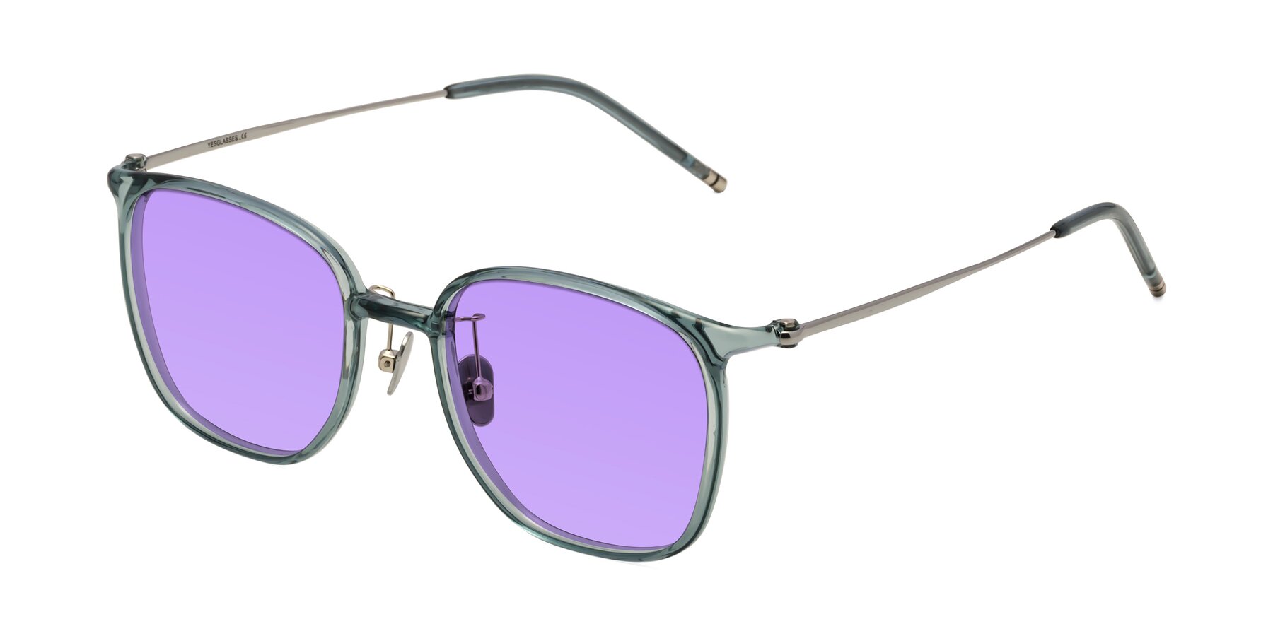 Angle of Manlius in Teal with Medium Purple Tinted Lenses