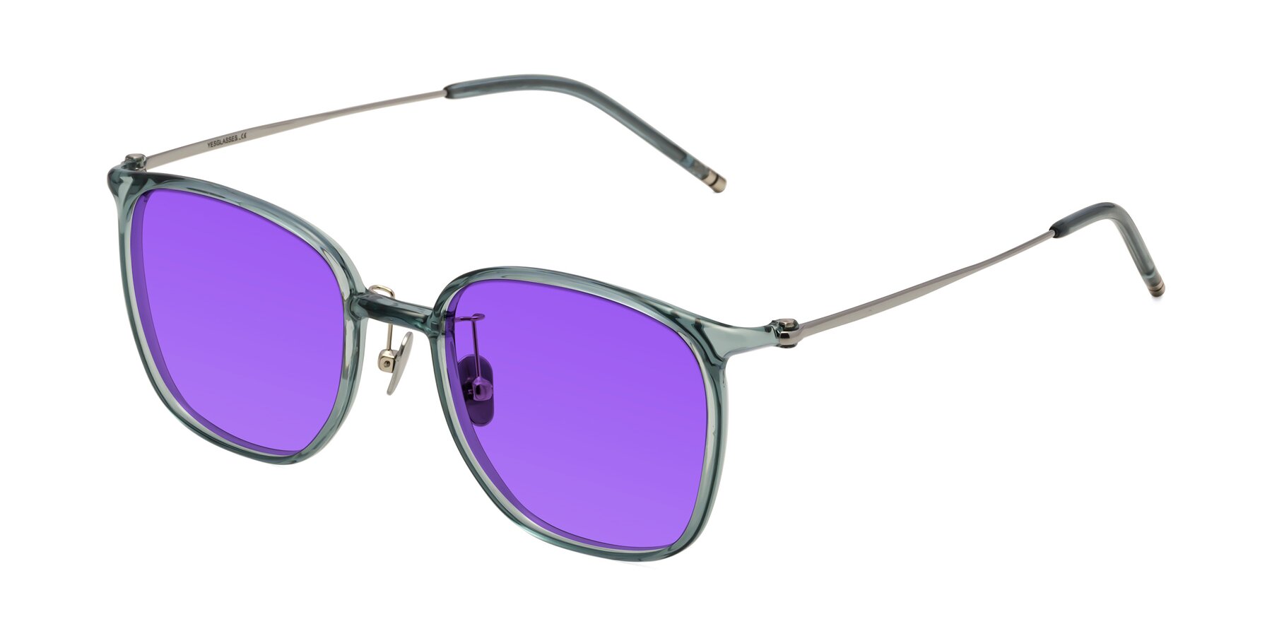 Angle of Manlius in Teal with Purple Tinted Lenses