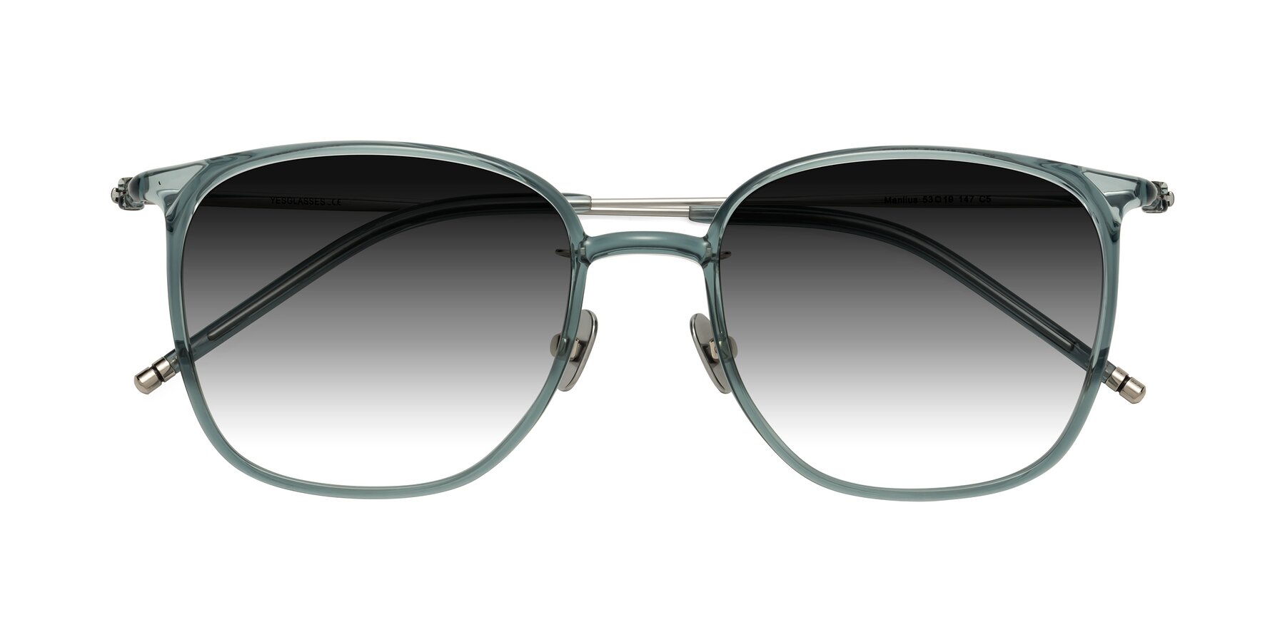 Folded Front of Manlius in Teal with Gray Gradient Lenses