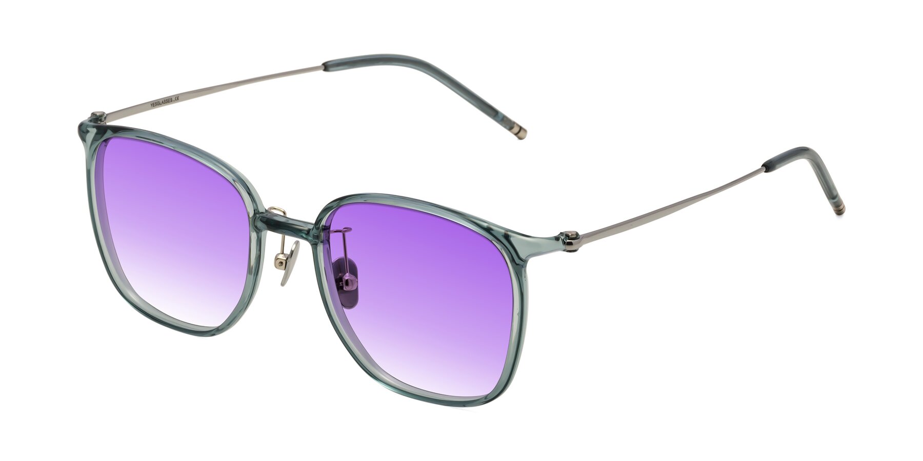 Angle of Manlius in Teal with Purple Gradient Lenses