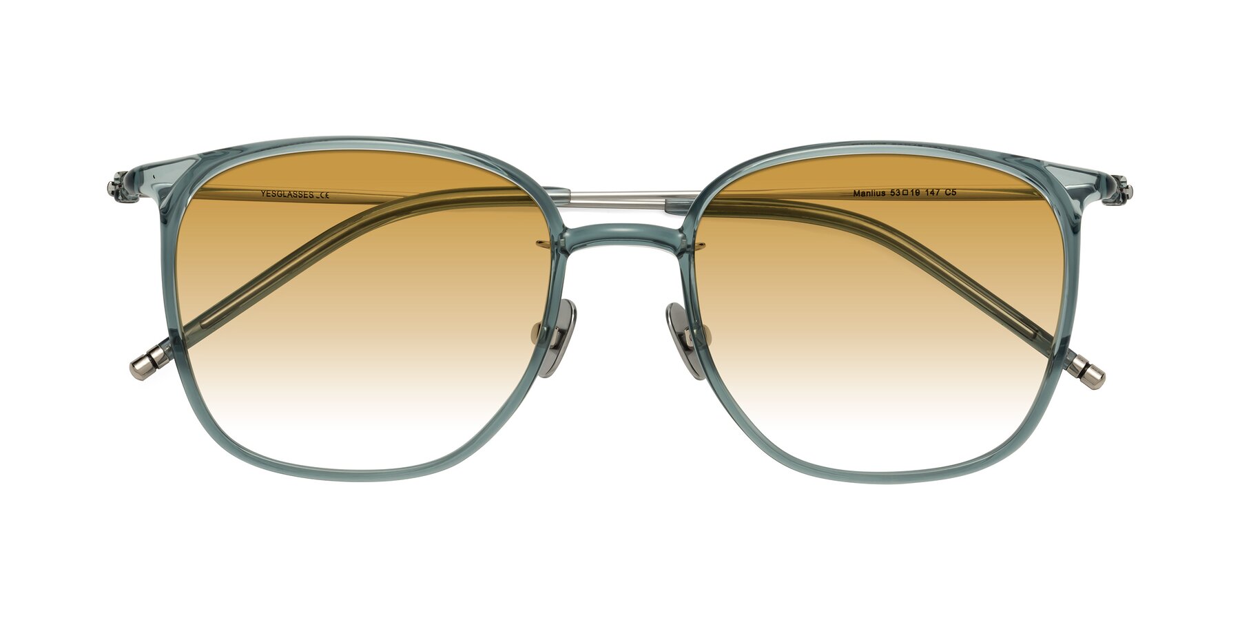Folded Front of Manlius in Teal with Champagne Gradient Lenses