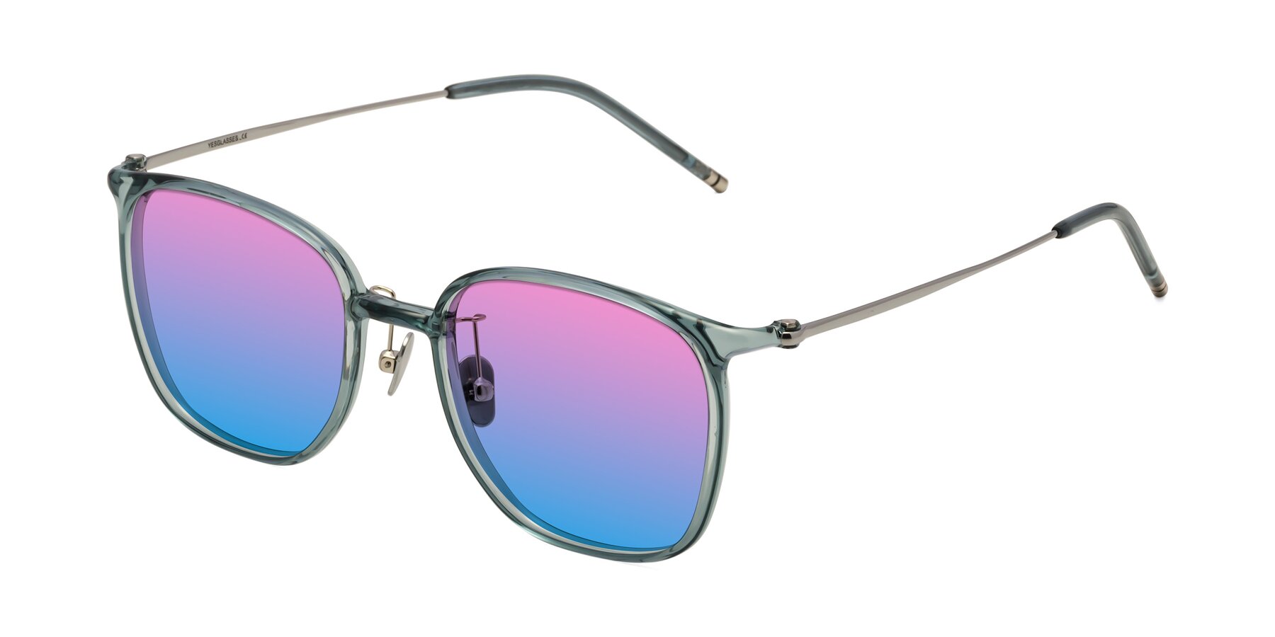 Angle of Manlius in Teal with Pink / Blue Gradient Lenses