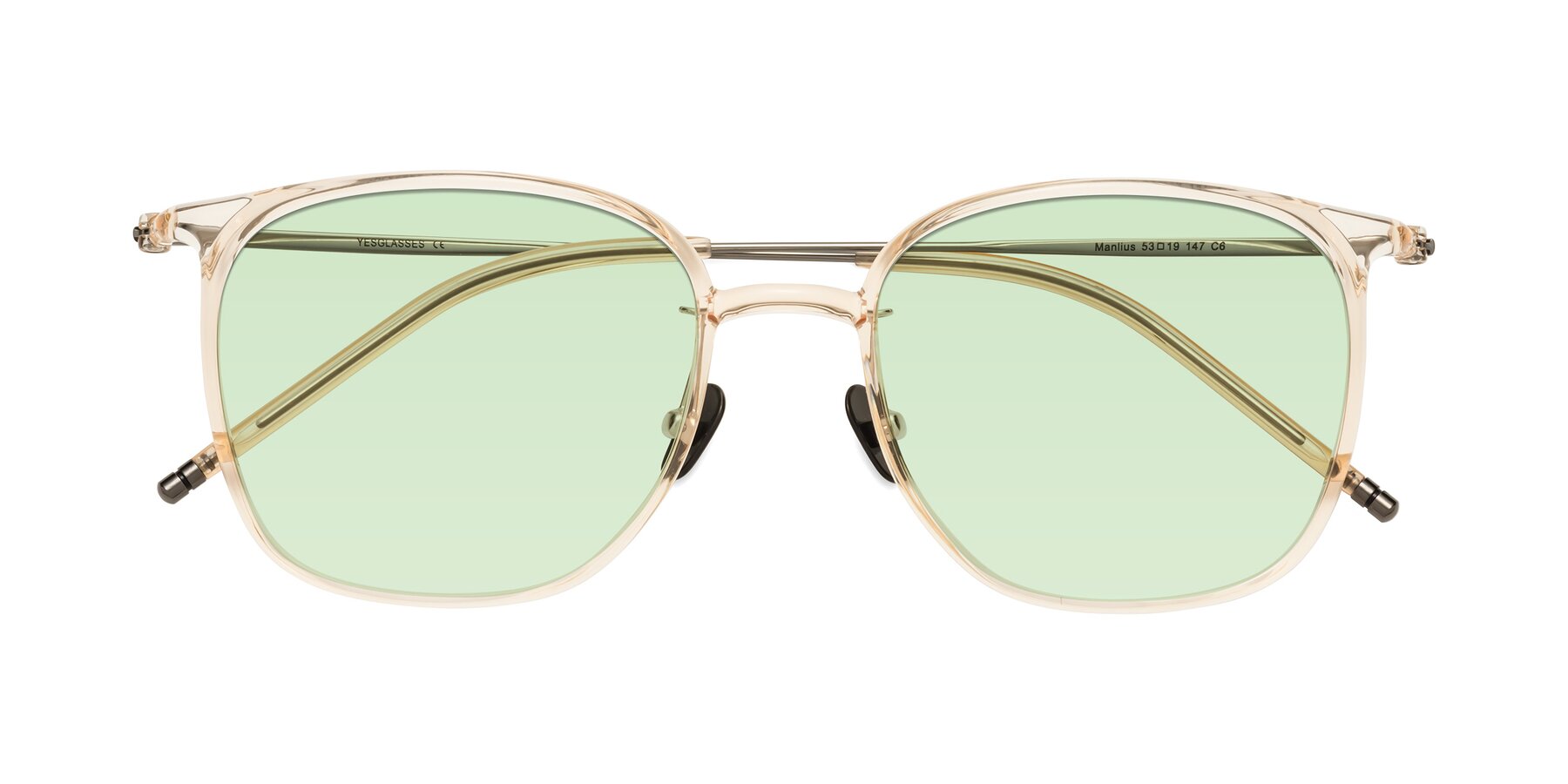 Folded Front of Manlius in Light Yellow with Light Green Tinted Lenses