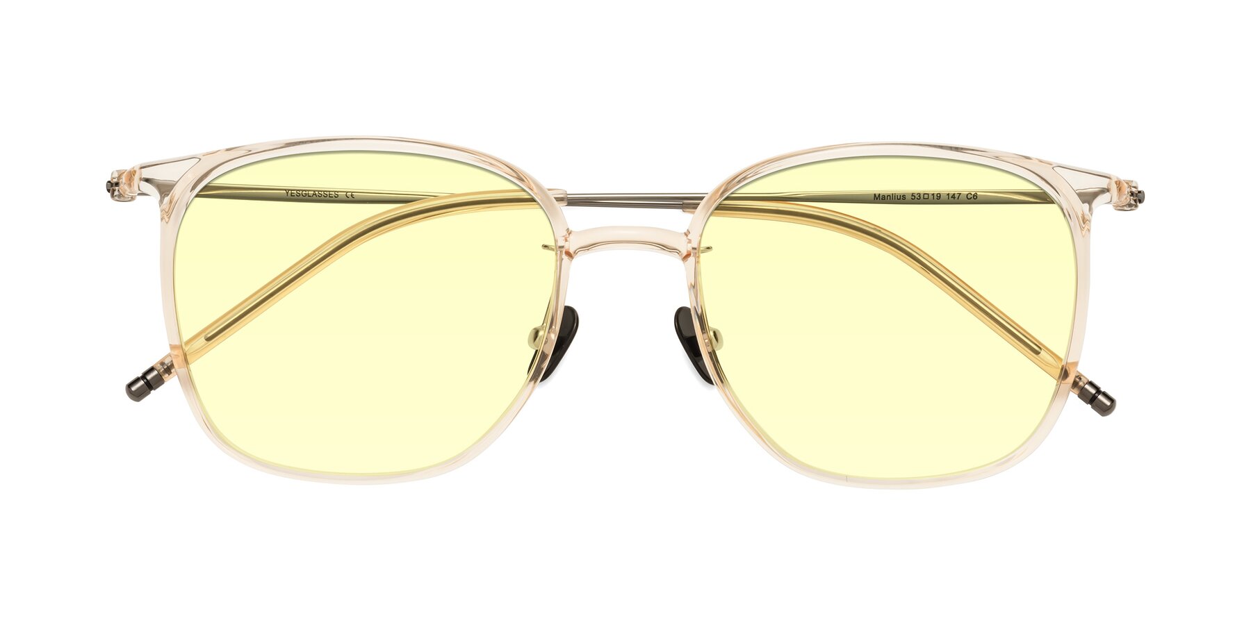 Folded Front of Manlius in Light Yellow with Light Yellow Tinted Lenses