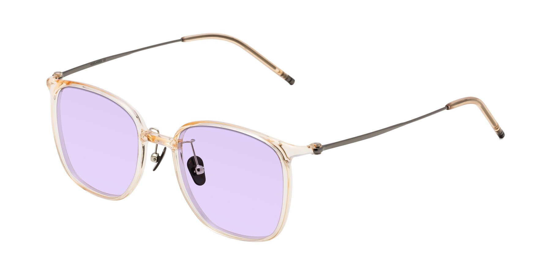Angle of Manlius in Light Yellow with Light Purple Tinted Lenses