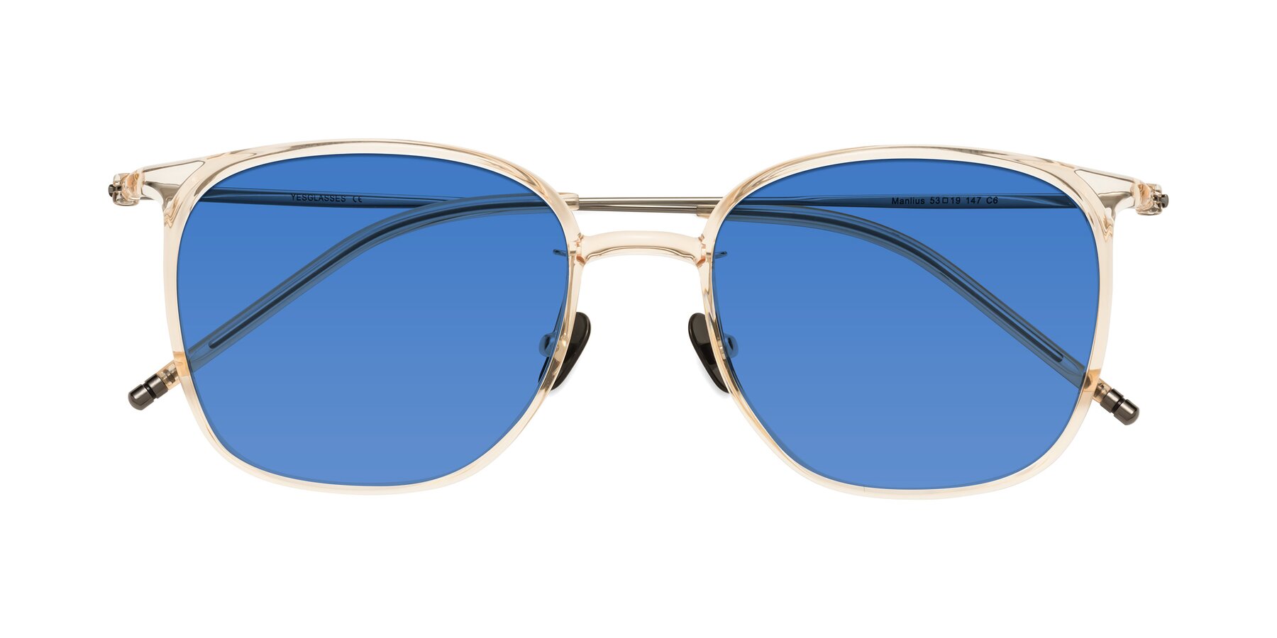 Folded Front of Manlius in Light Yellow with Blue Tinted Lenses