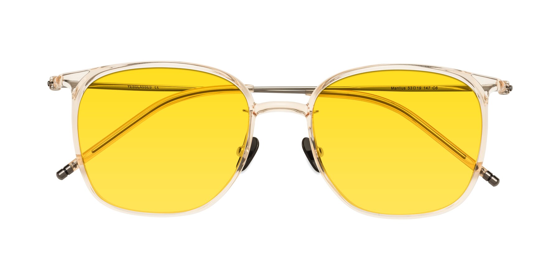 Folded Front of Manlius in Light Yellow with Yellow Tinted Lenses