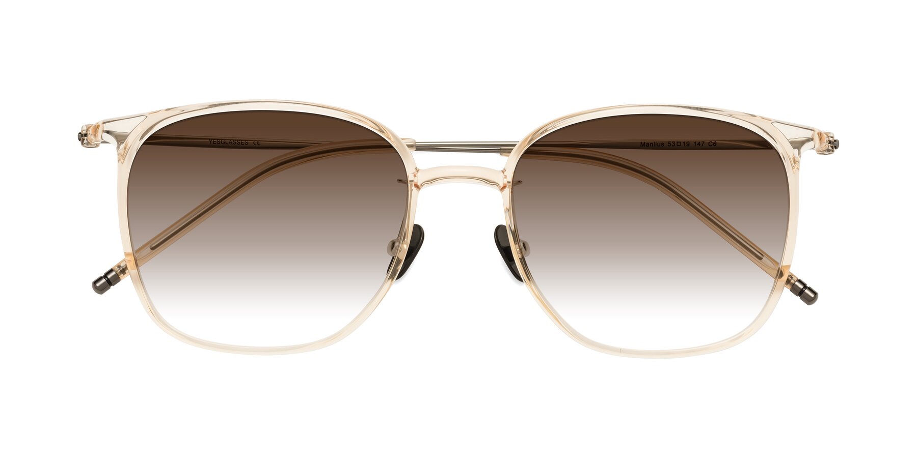Folded Front of Manlius in Light Yellow with Brown Gradient Lenses