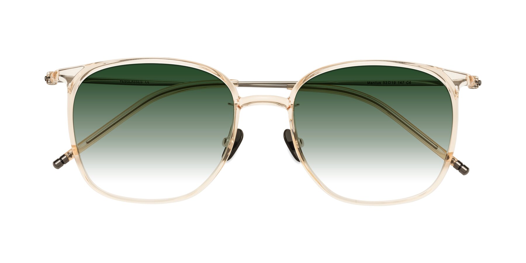 Folded Front of Manlius in Light Yellow with Green Gradient Lenses
