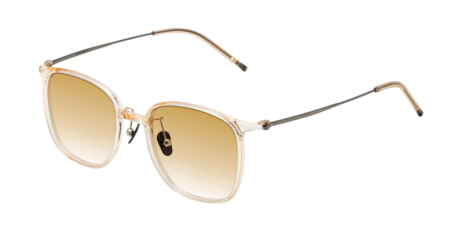 Angle of Manlius in Light Yellow with Champagne Gradient Lenses