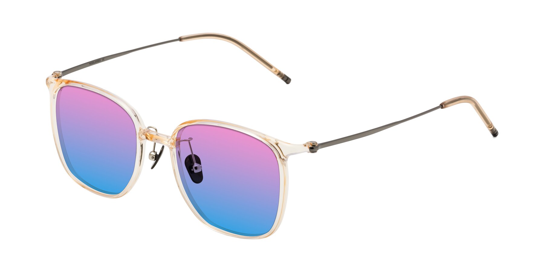 Angle of Manlius in Light Yellow with Pink / Blue Gradient Lenses