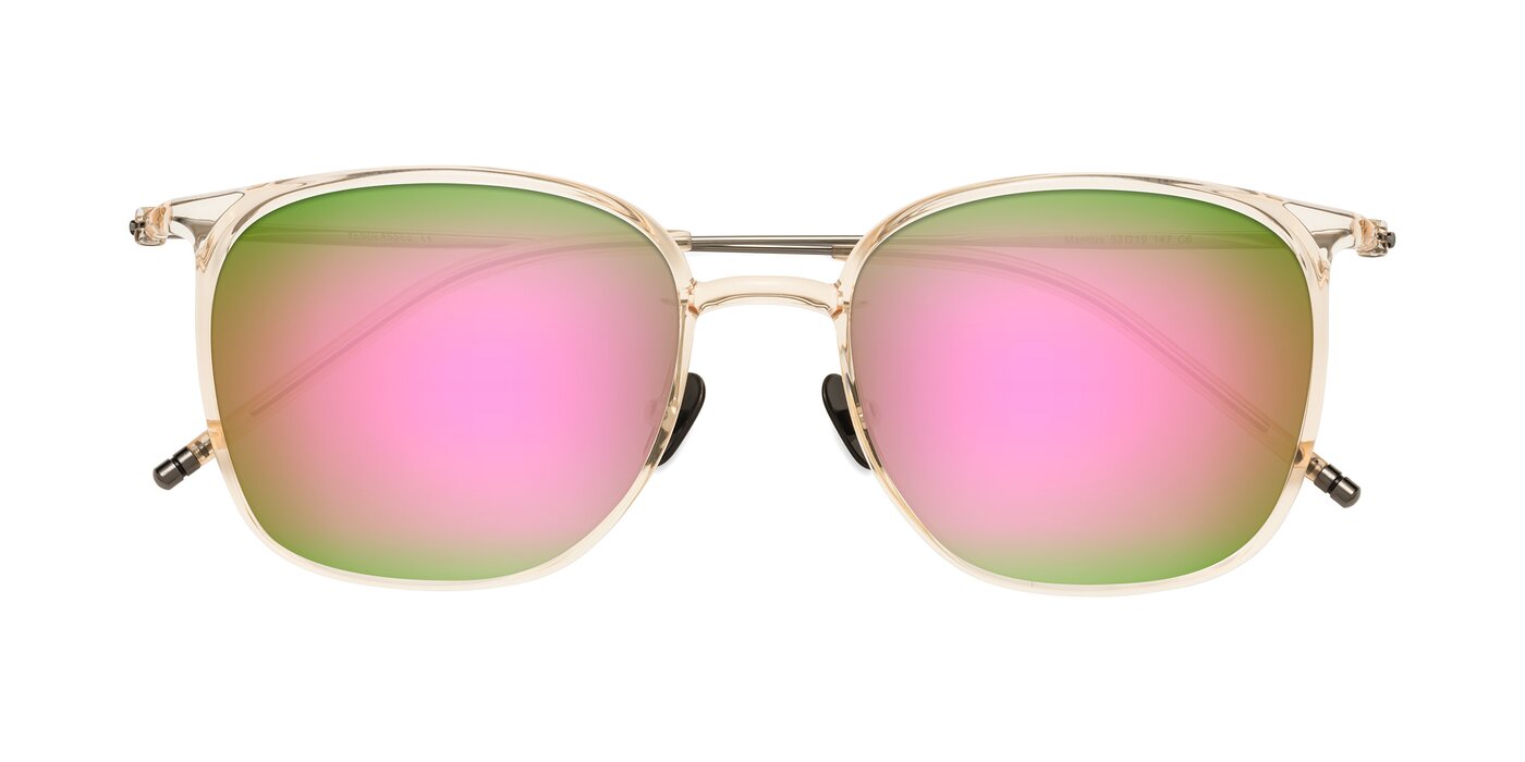 Manlius - Light Yellow Flash Mirrored Sunglasses