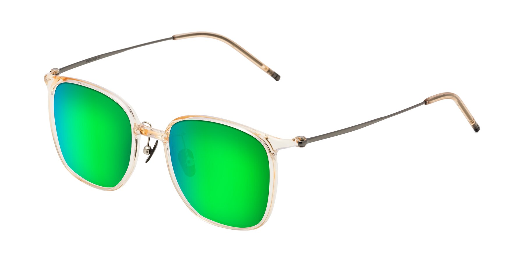 Angle of Manlius in Light Yellow with Green Mirrored Lenses