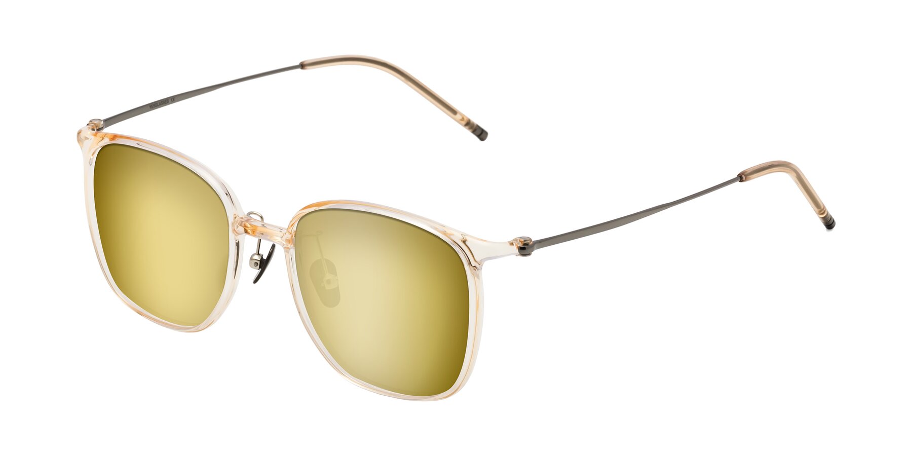 Angle of Manlius in Light Yellow with Gold Mirrored Lenses