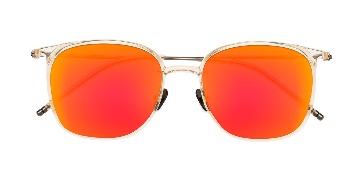 Manlius - Light Yellow Flash Mirrored Sunglasses