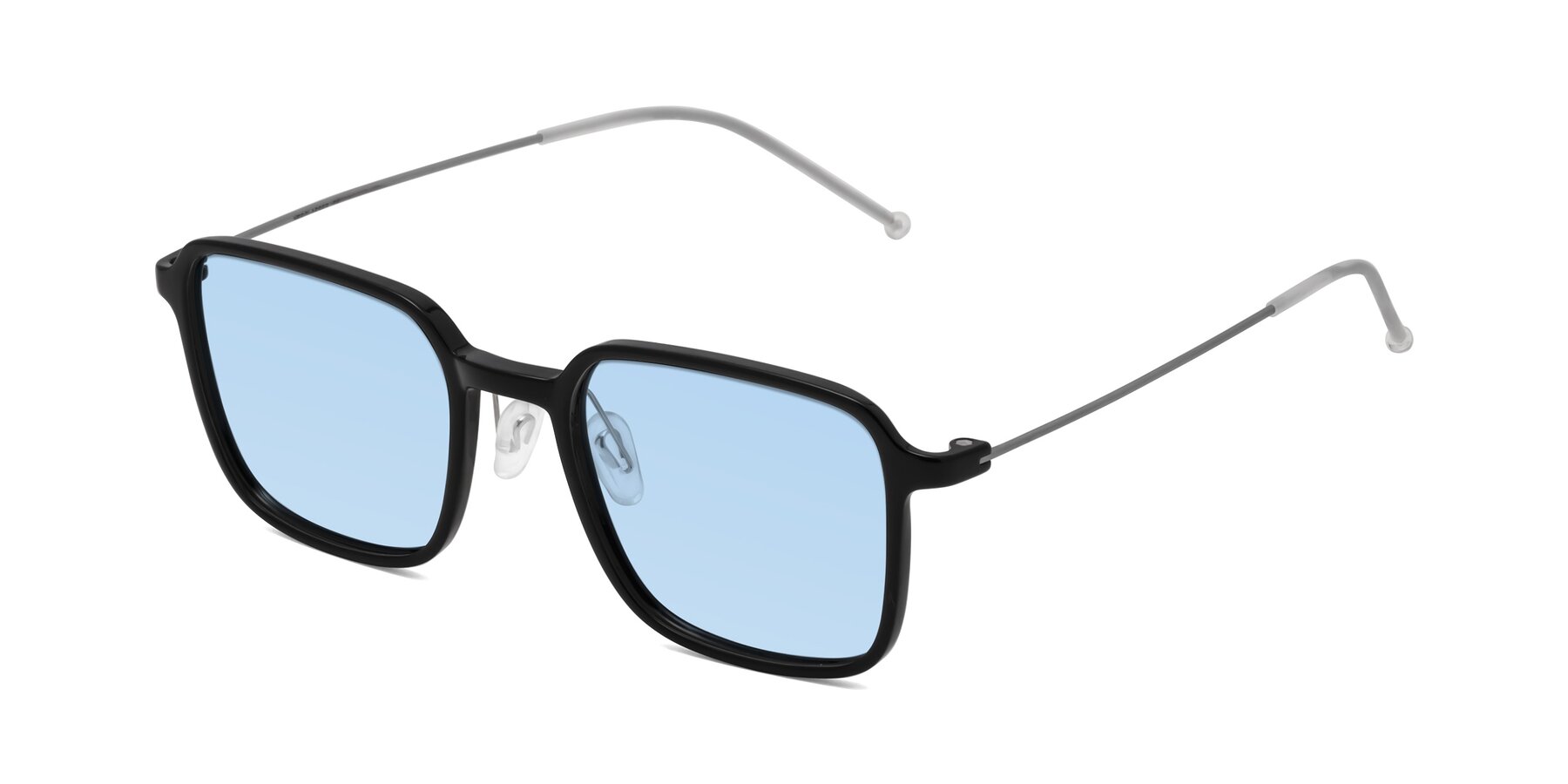 Angle of Pompey in Black with Light Blue Tinted Lenses