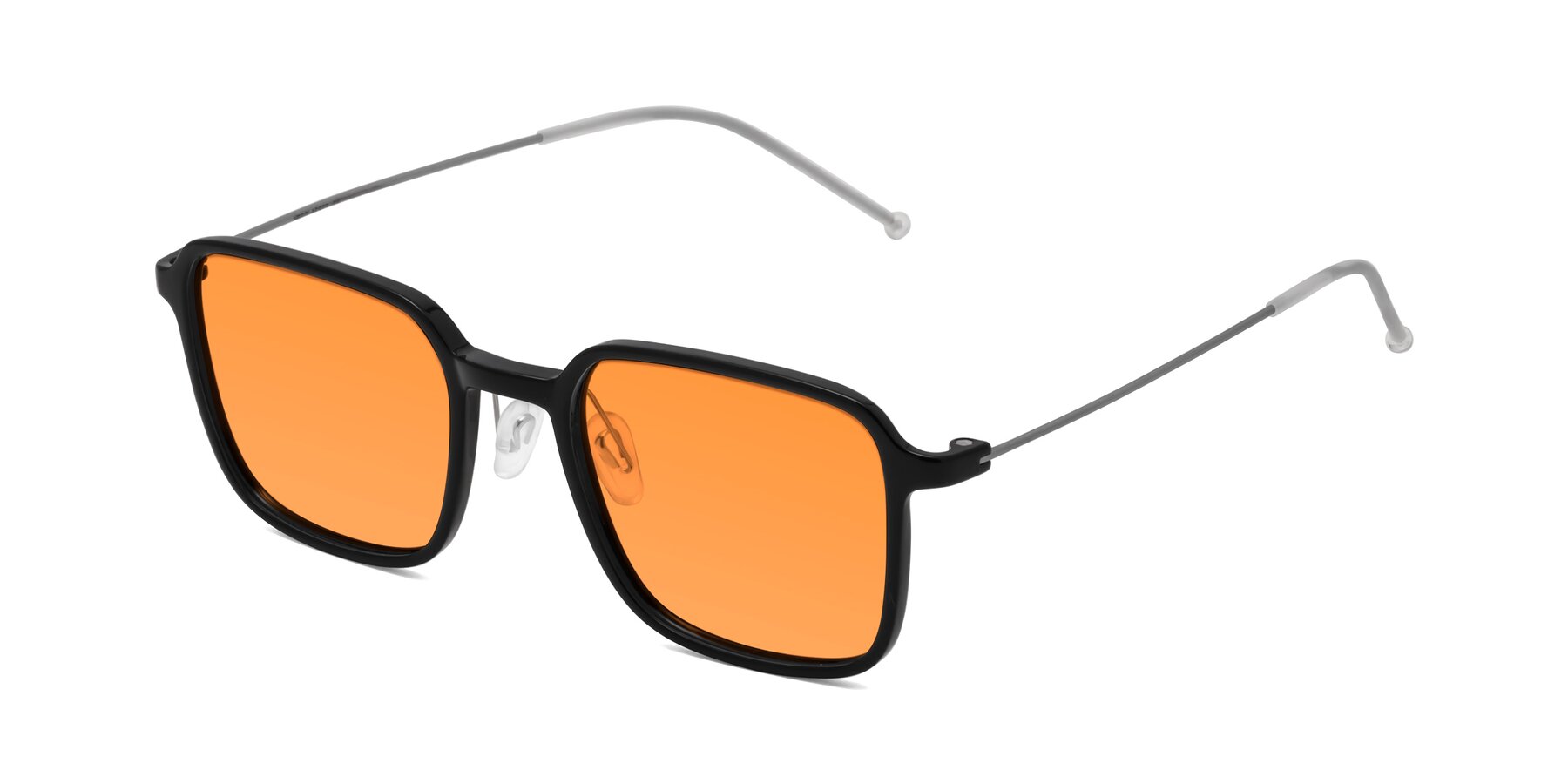 Angle of Pompey in Black with Orange Tinted Lenses