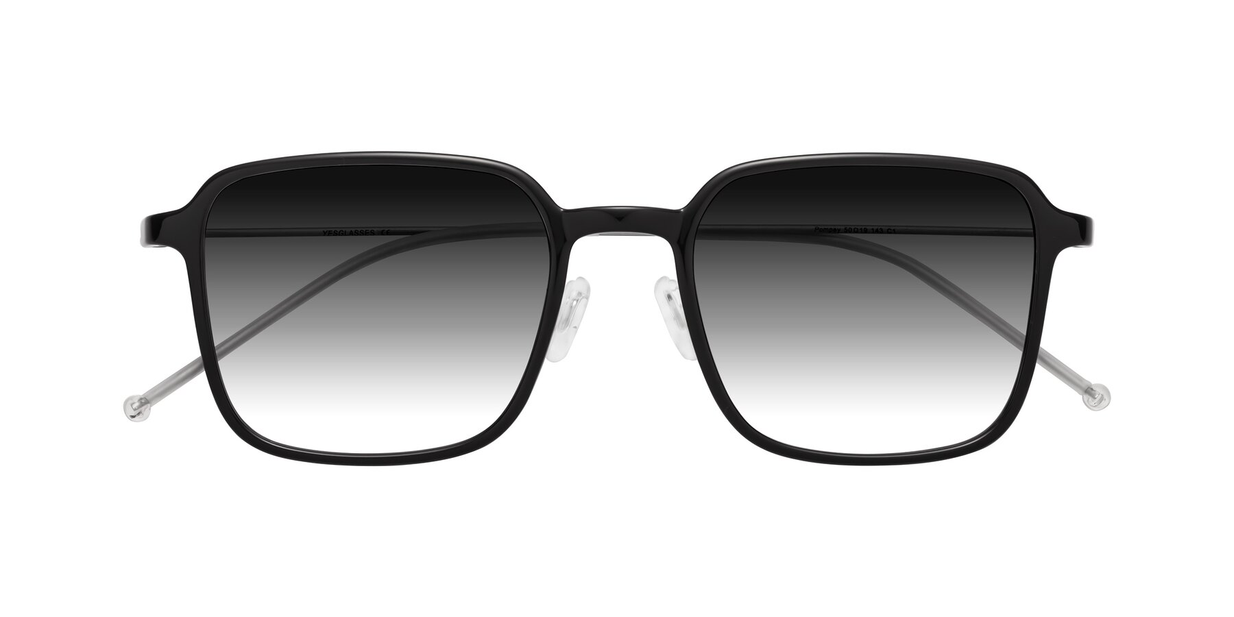 Folded Front of Pompey in Black with Gray Gradient Lenses
