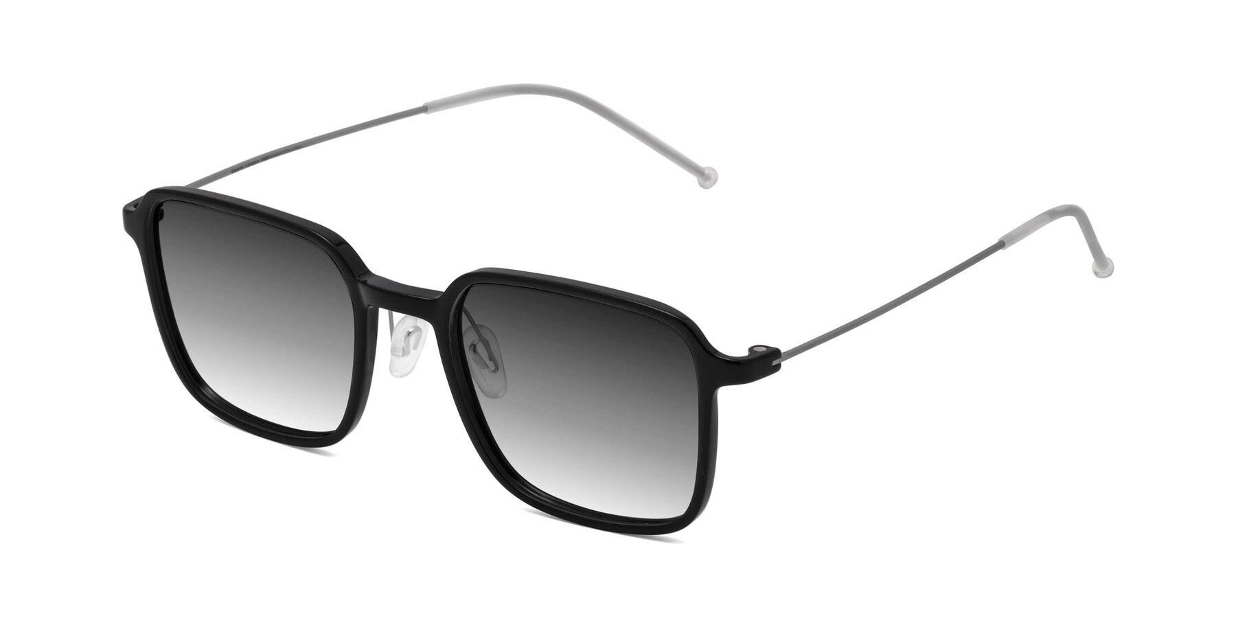 Angle of Pompey in Black with Gray Gradient Lenses