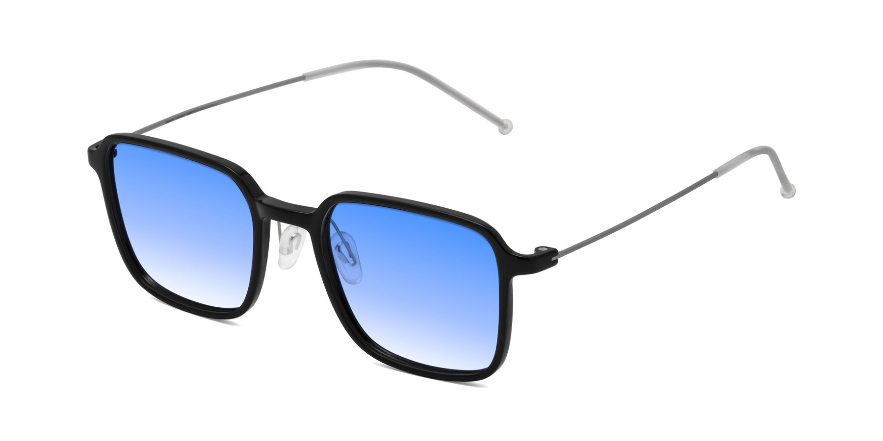 Angle of Pompey in Black with Blue Gradient Lenses