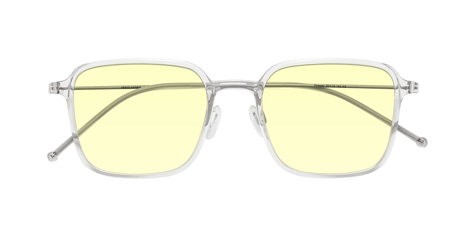 Folded Front of Pompey in Clear with Light Yellow Tinted Lenses