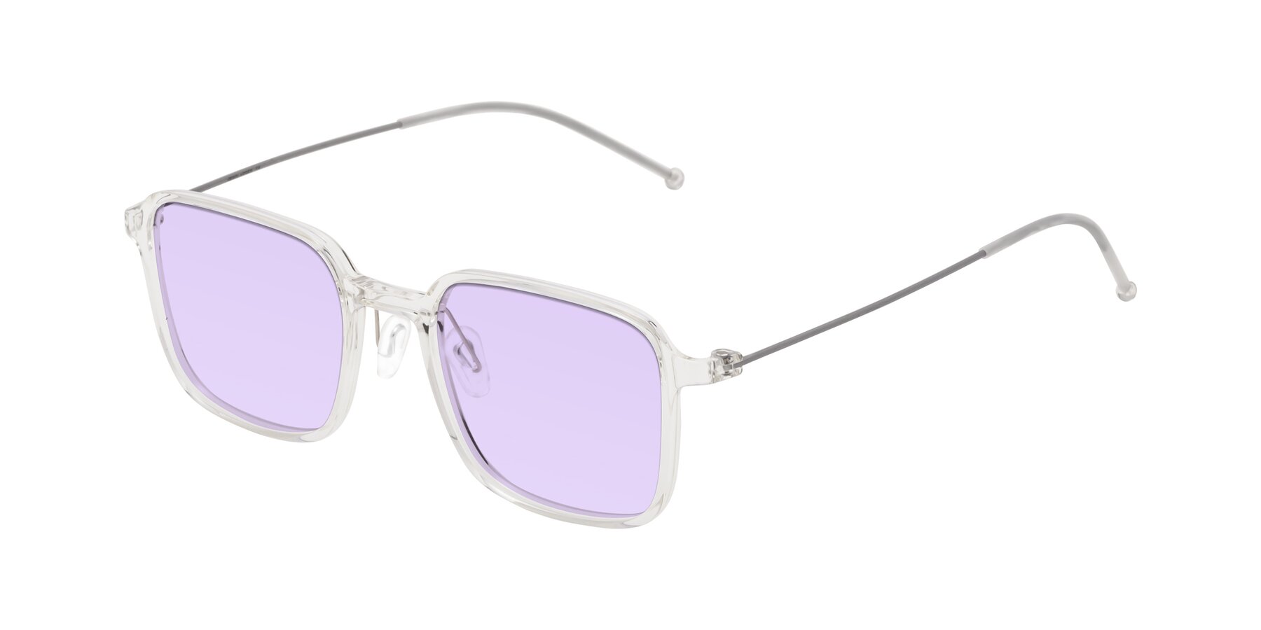 Angle of Pompey in Clear with Light Purple Tinted Lenses