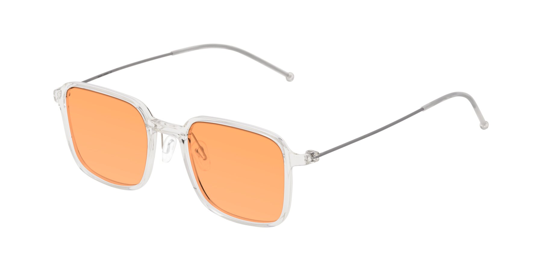 Angle of Pompey in Clear with Medium Orange Tinted Lenses