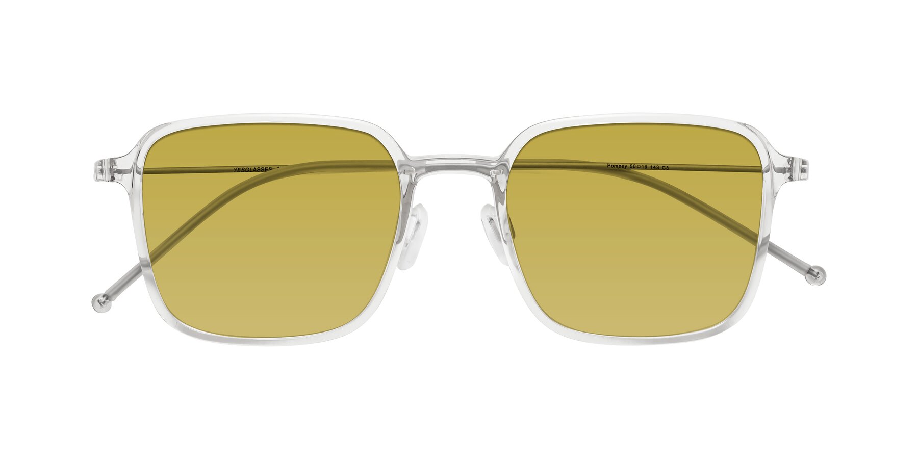 Folded Front of Pompey in Clear with Champagne Tinted Lenses