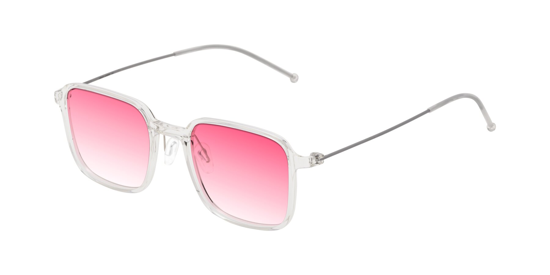 Angle of Pompey in Clear with Pink Gradient Lenses