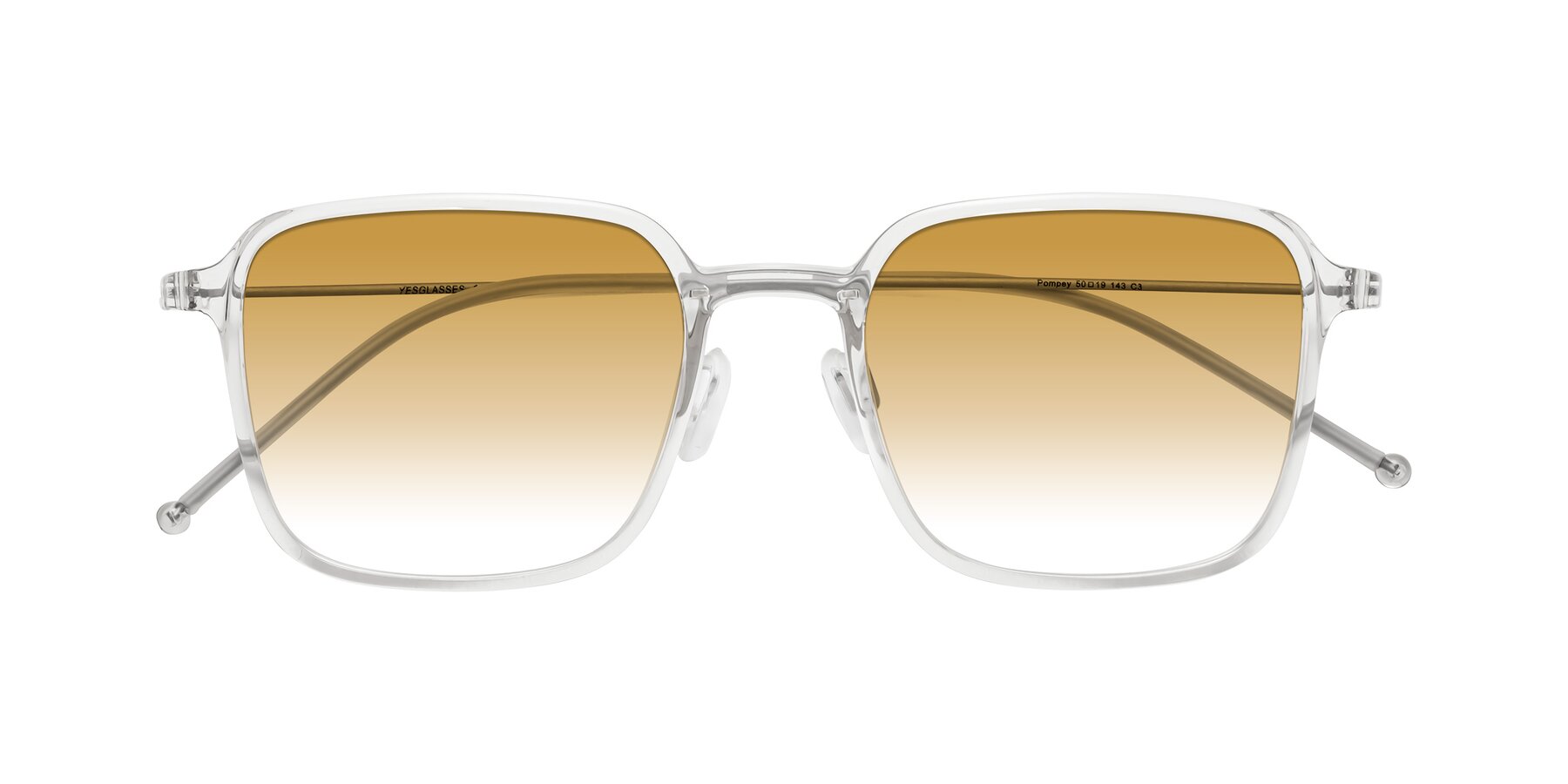 Folded Front of Pompey in Clear with Champagne Gradient Lenses