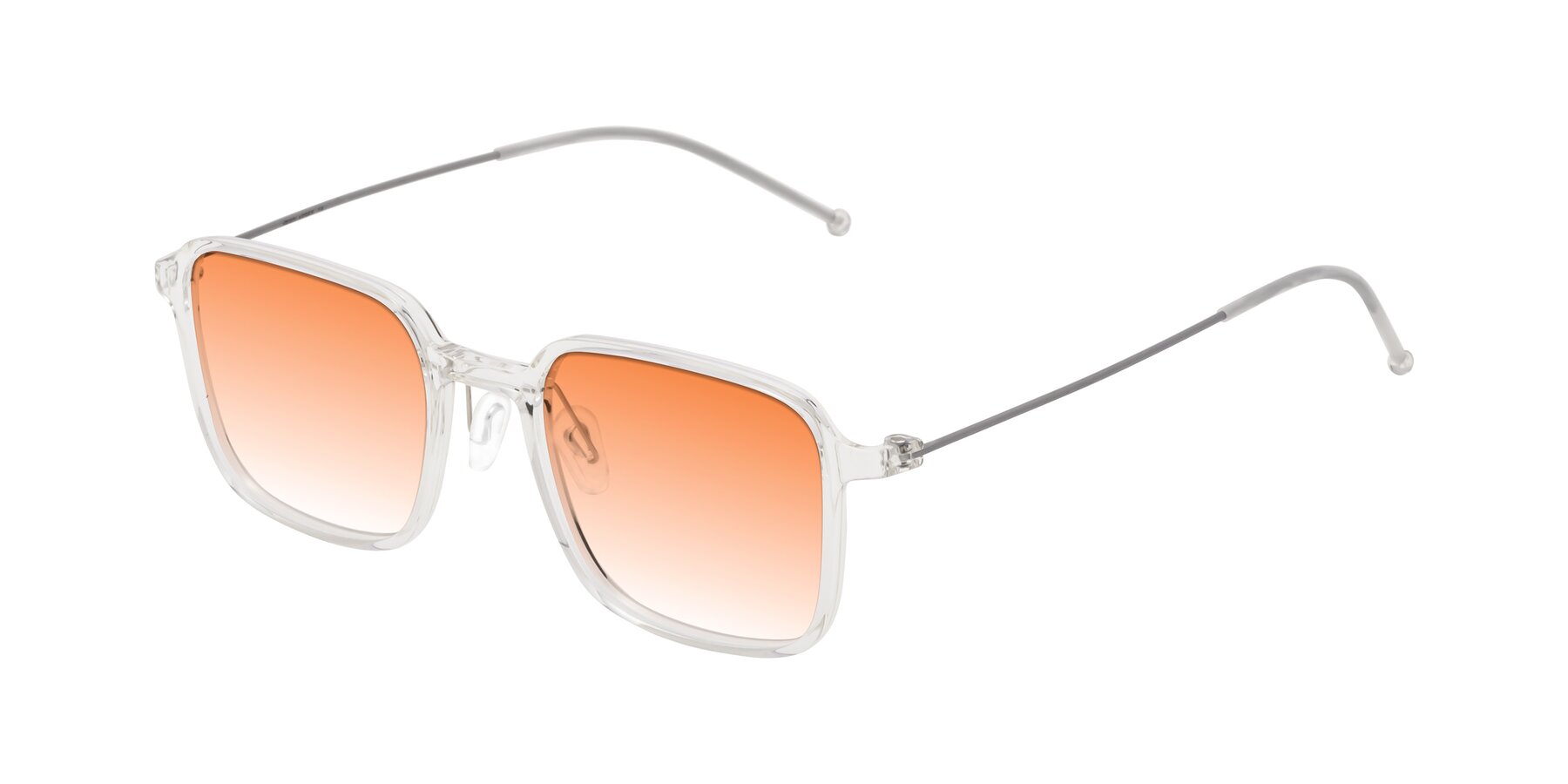 Angle of Pompey in Clear with Orange Gradient Lenses