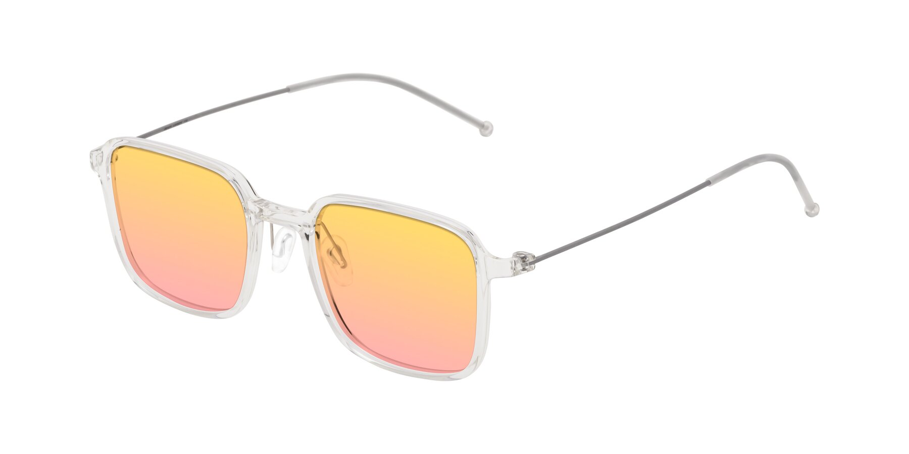 Angle of Pompey in Clear with Yellow / Pink Gradient Lenses