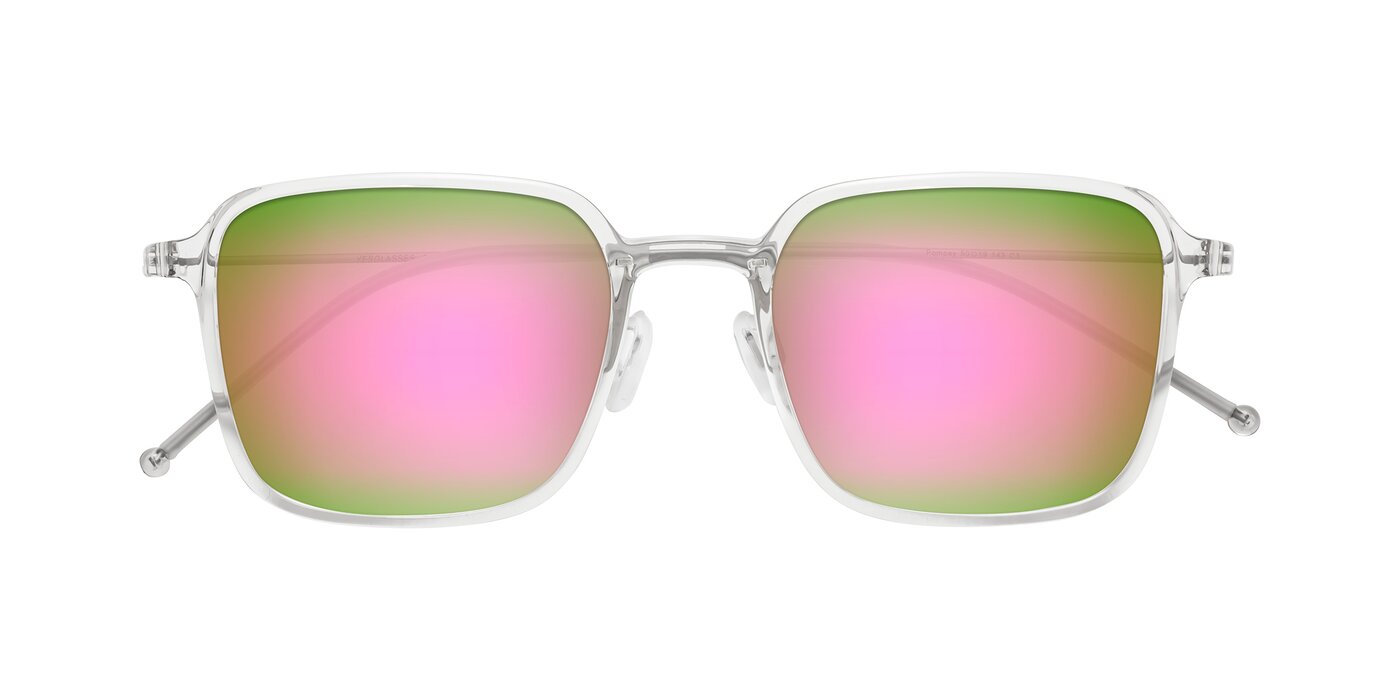 Pompey - Clear Flash Mirrored Sunglasses