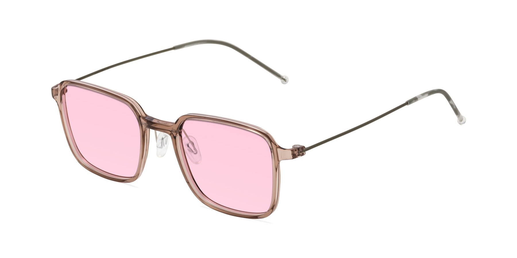 Angle of Pompey in Faded Rose with Light Pink Tinted Lenses