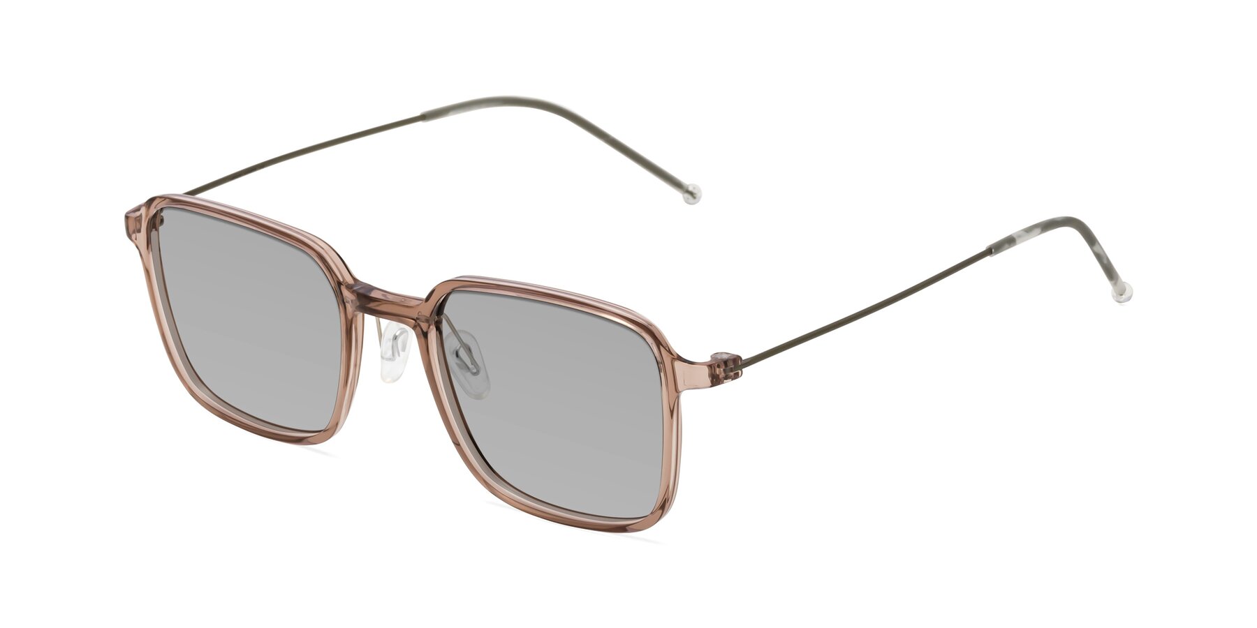 Angle of Pompey in Faded Rose with Light Gray Tinted Lenses