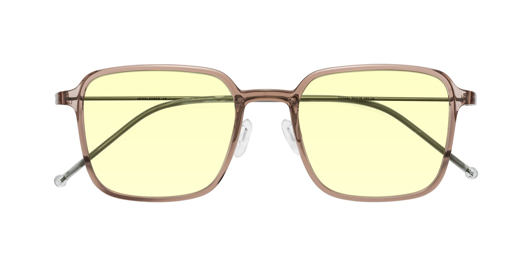 Folded Front of Pompey in Faded Rose with Light Yellow Tinted Lenses