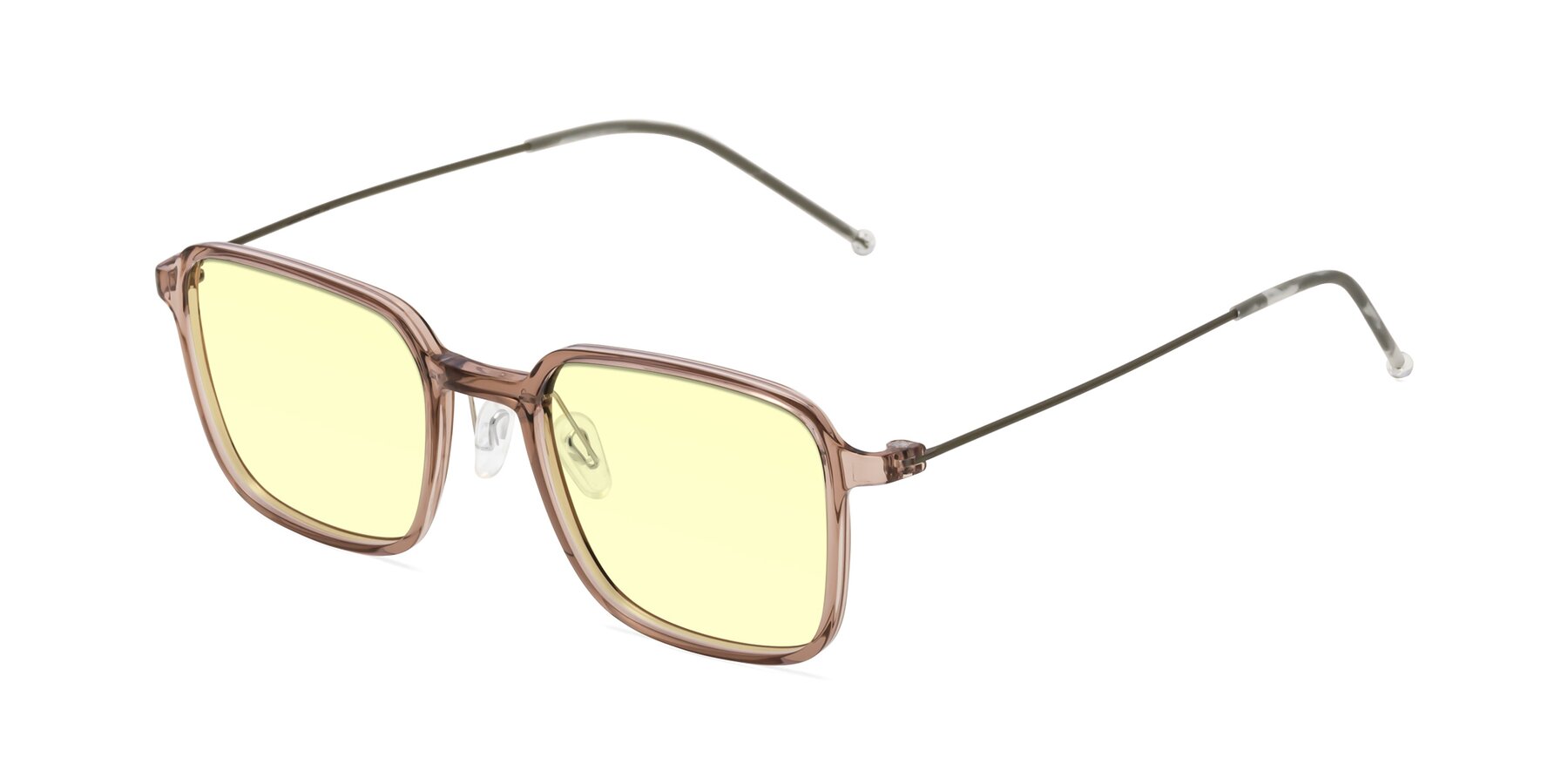 Angle of Pompey in Faded Rose with Light Yellow Tinted Lenses