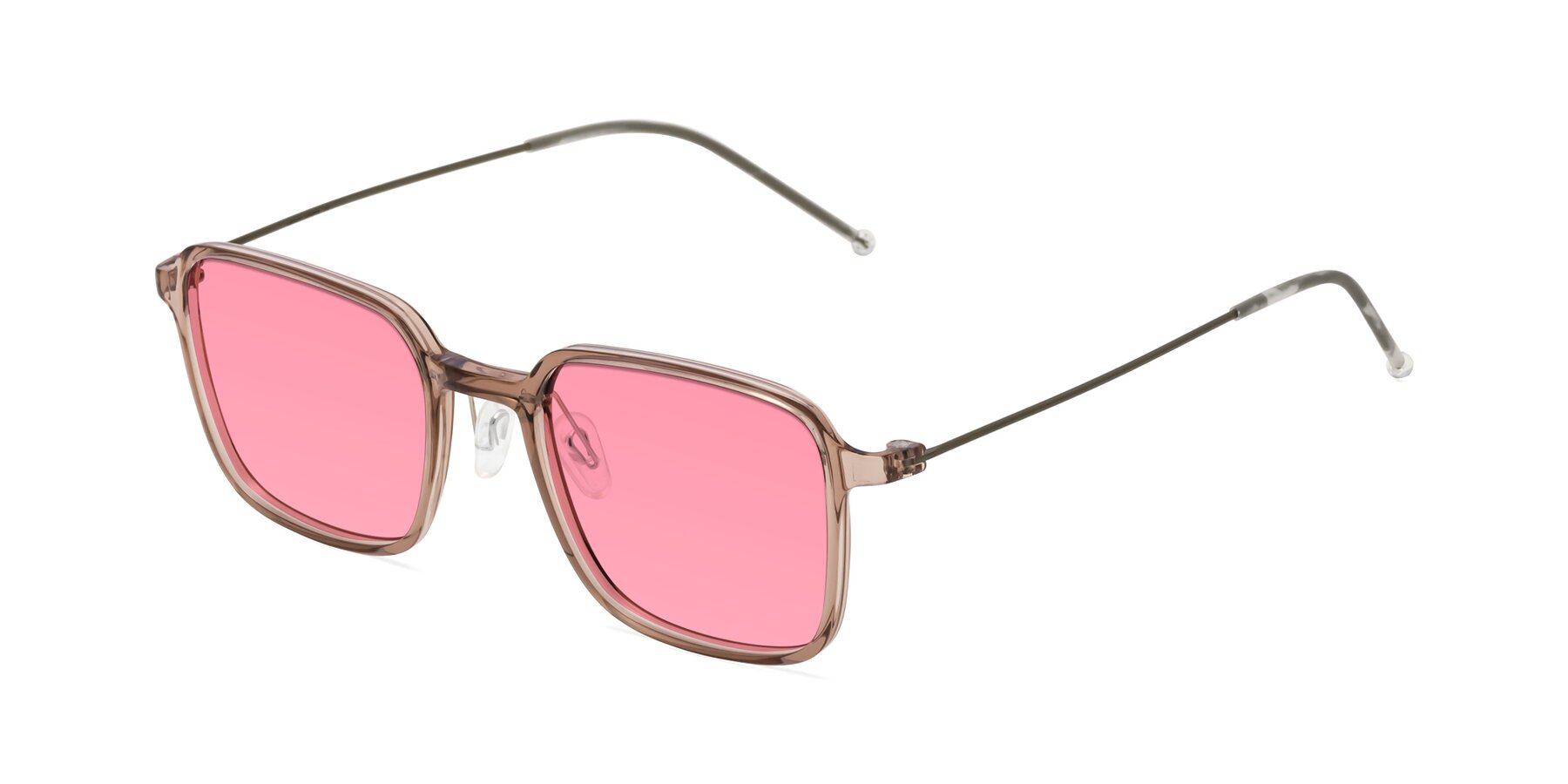 Angle of Pompey in Faded Rose with Pink Tinted Lenses