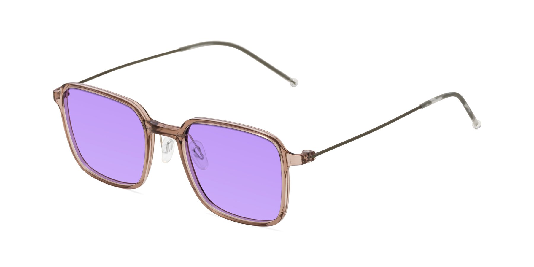 Angle of Pompey in Faded Rose with Medium Purple Tinted Lenses