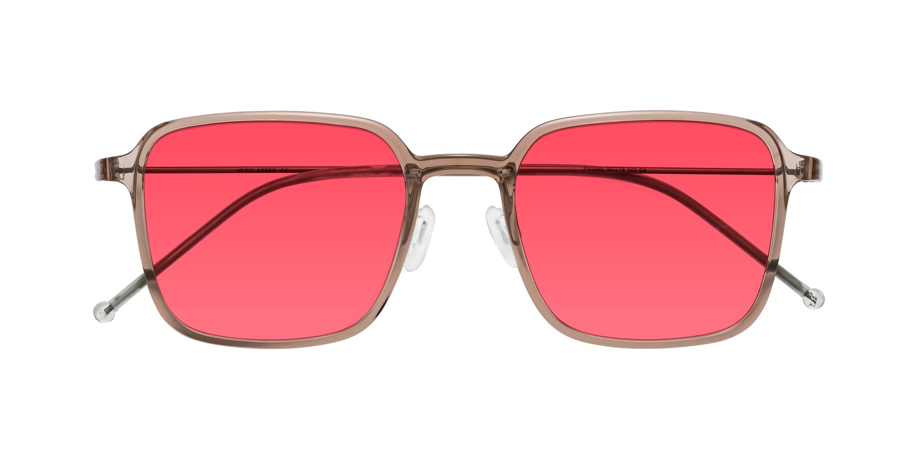 Folded Front of Pompey in Faded Rose with Red Tinted Lenses