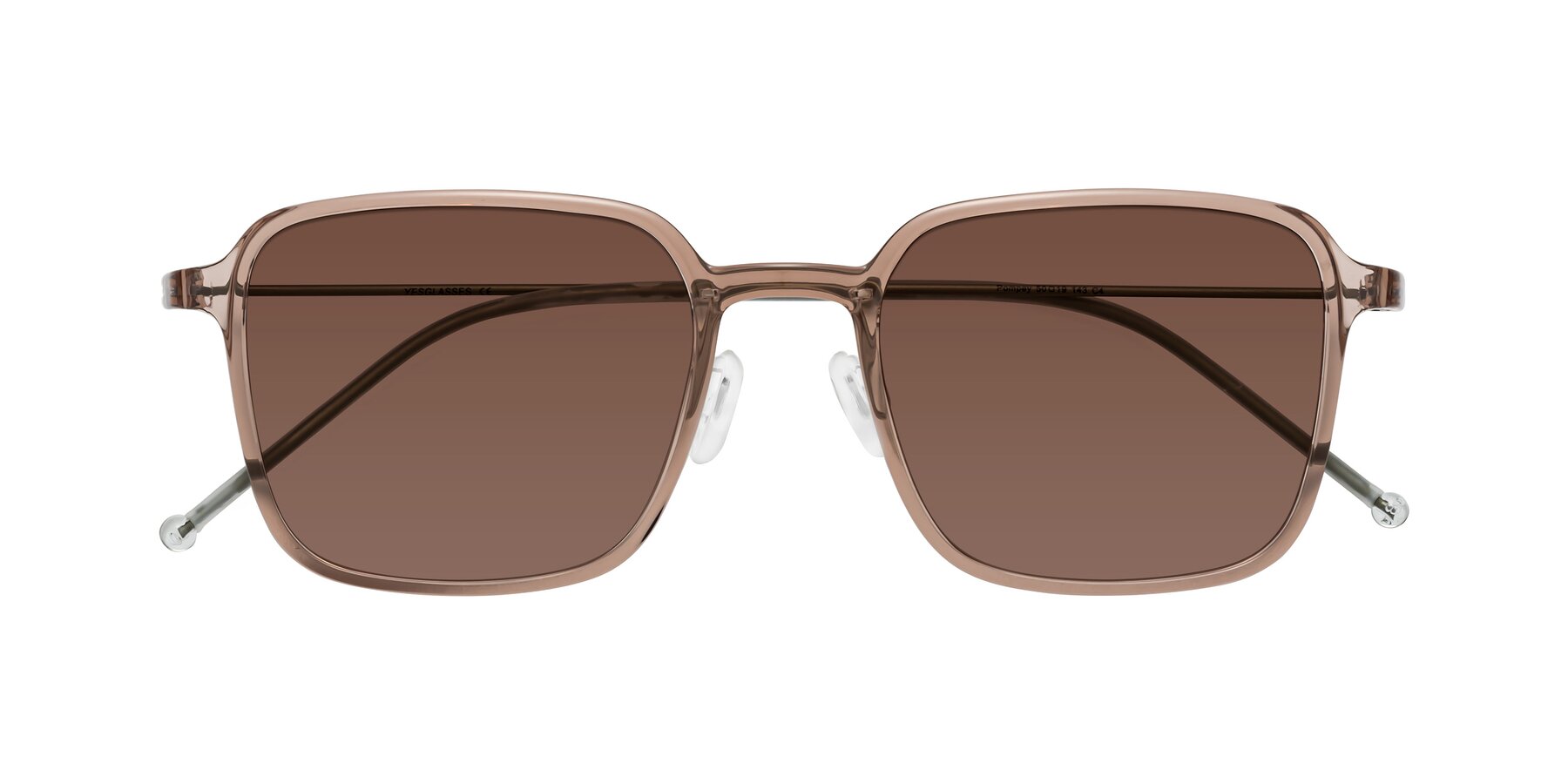 Folded Front of Pompey in Faded Rose with Brown Tinted Lenses