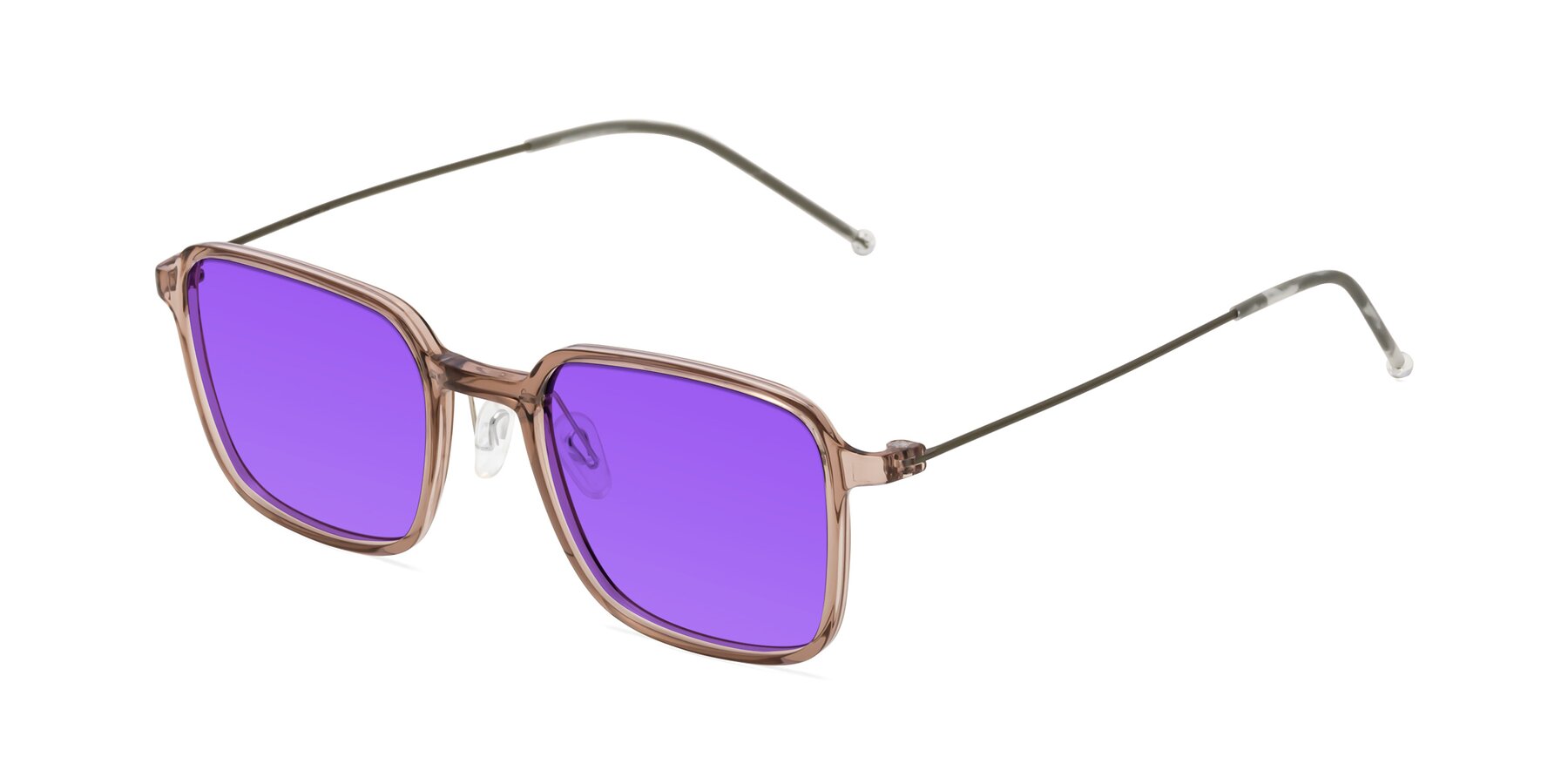 Angle of Pompey in Faded Rose with Purple Tinted Lenses