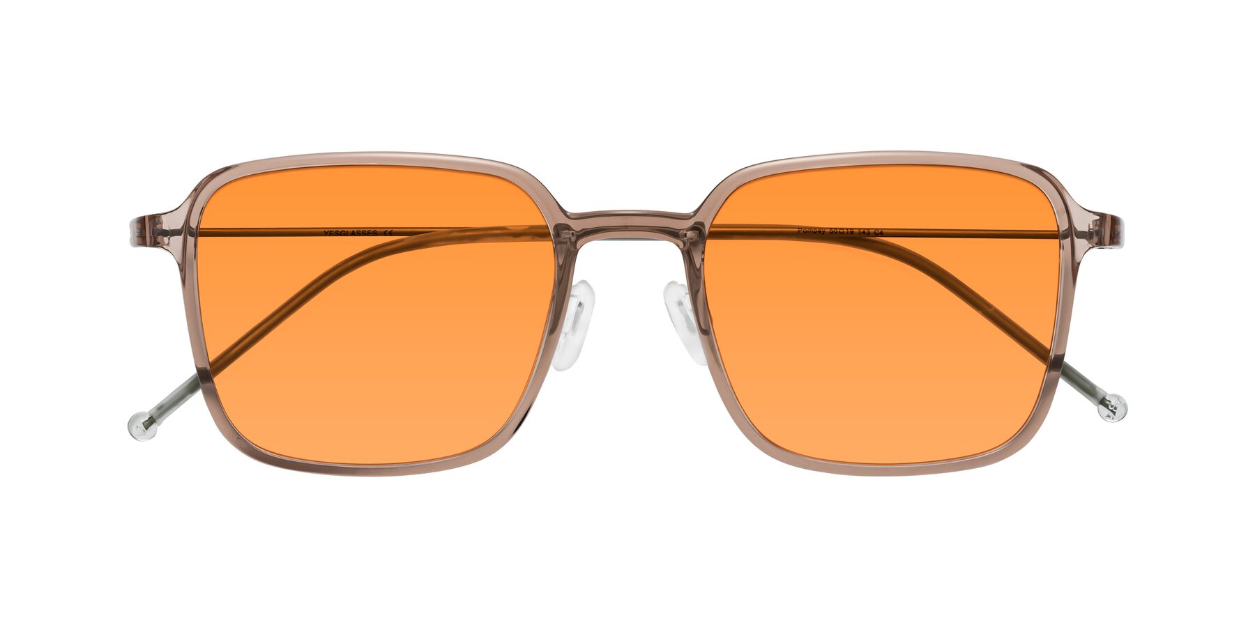 Folded Front of Pompey in Faded Rose with Orange Tinted Lenses