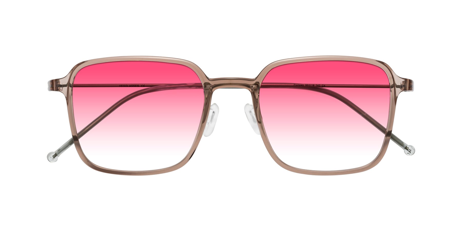 Folded Front of Pompey in Faded Rose with Pink Gradient Lenses