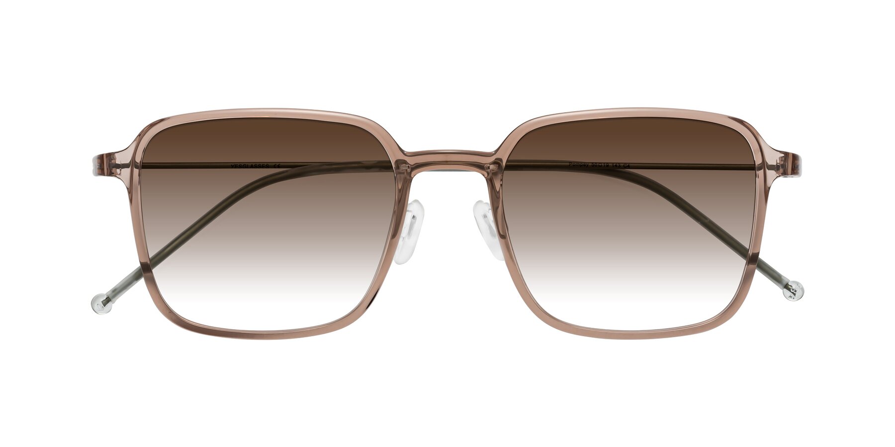 Folded Front of Pompey in Faded Rose with Brown Gradient Lenses