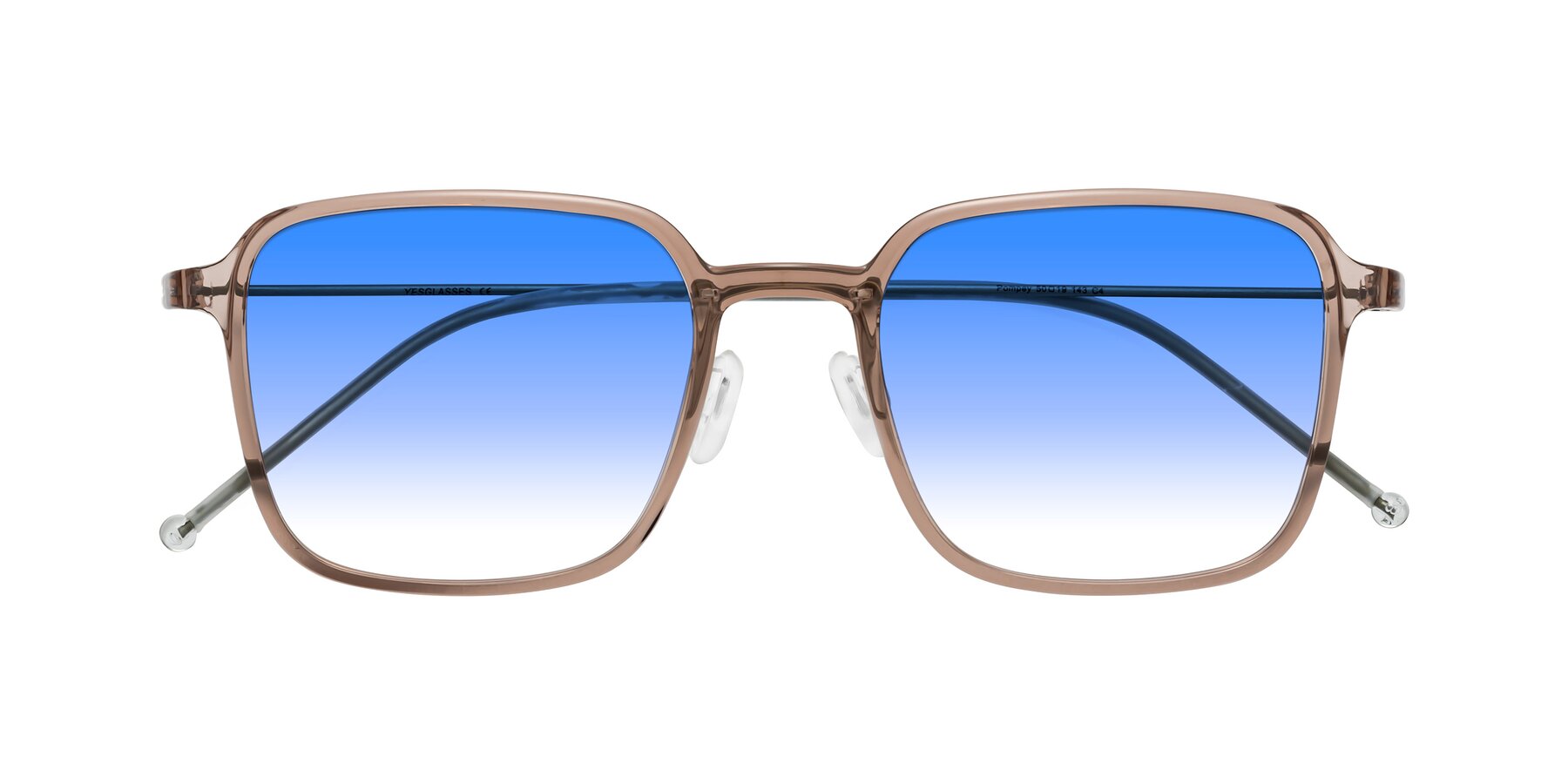 Folded Front of Pompey in Faded Rose with Blue Gradient Lenses